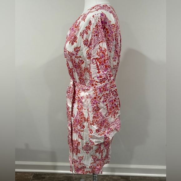 Anthropologie Plum Pretty Sugar Bridal Robe Red/Purple Floral - NIP - Picture 5 of 8